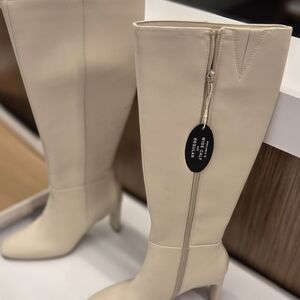 Alfani Cream Heeled Boots